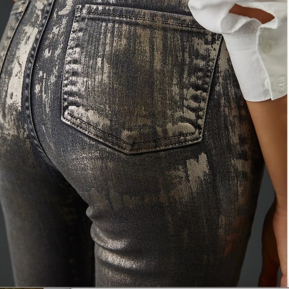 Anthropologie Fidelity Denim Juniper Flare Crop Shine Jean, 32.  Pg1225 - Picture 4 of 11